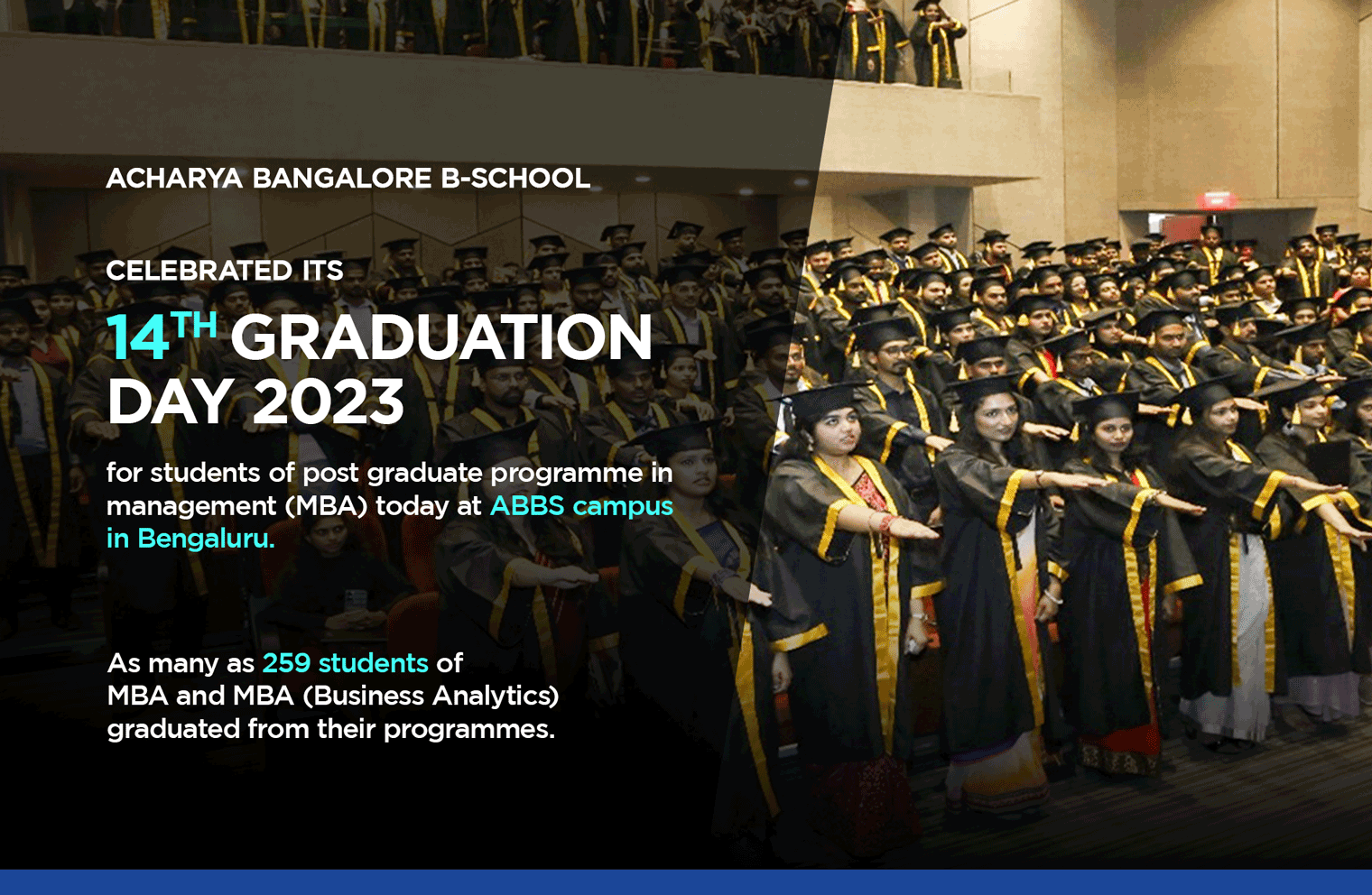 Acharya Bangalore B-school’s 14th graduation day sees 259 MBA students receive degrees banner