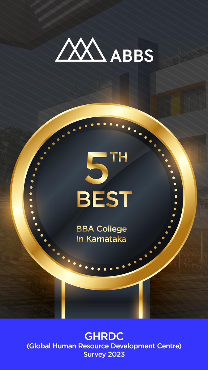 ABBS, Bangalore adjudged the 5th Best BBA College in Karnataka
