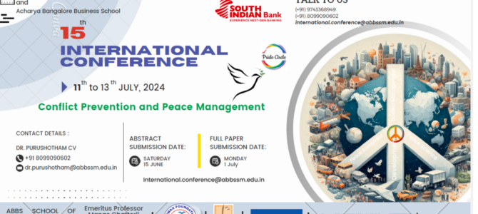 ABBS School of Management Hosts the 15th International Conference on Conflict Prevention and Peace Management.